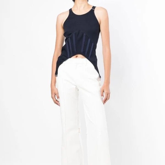 Unisex Dion Lee Navy Corset-Style Tank Top - Picture 3 of 15